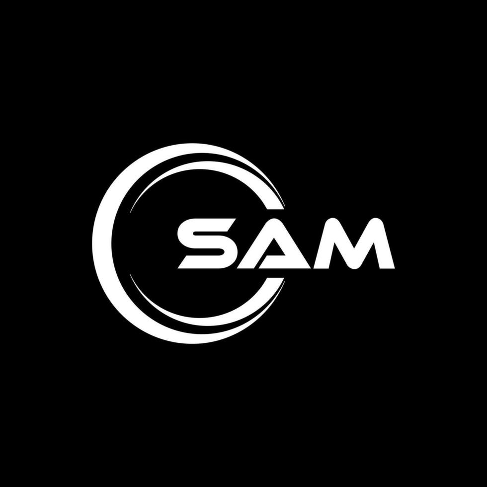 Sam logo ontwerp, inspiratie voor een uniek identiteit. modern elegantie en creatief ontwerp. watermerk uw succes met de opvallend deze logo. vector