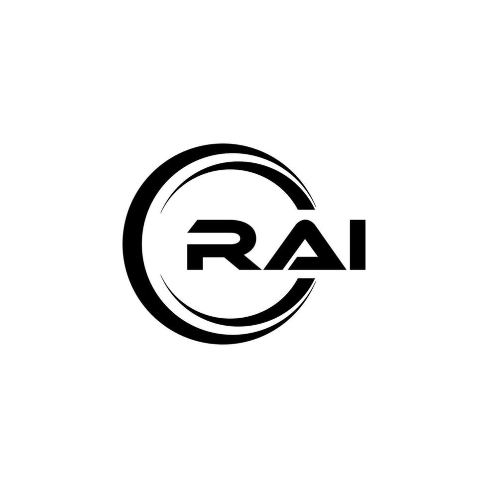 rai logo ontwerp, inspiratie voor een uniek identiteit. modern elegantie en creatief ontwerp. watermerk uw succes met de opvallend deze logo. vector