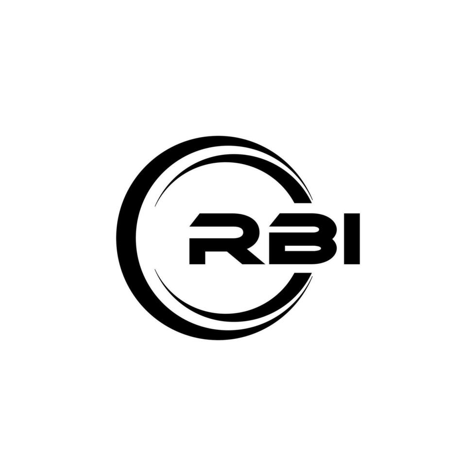 rbi logo ontwerp, inspiratie voor een uniek identiteit. modern elegantie en creatief ontwerp. watermerk uw succes met de opvallend deze logo. vector