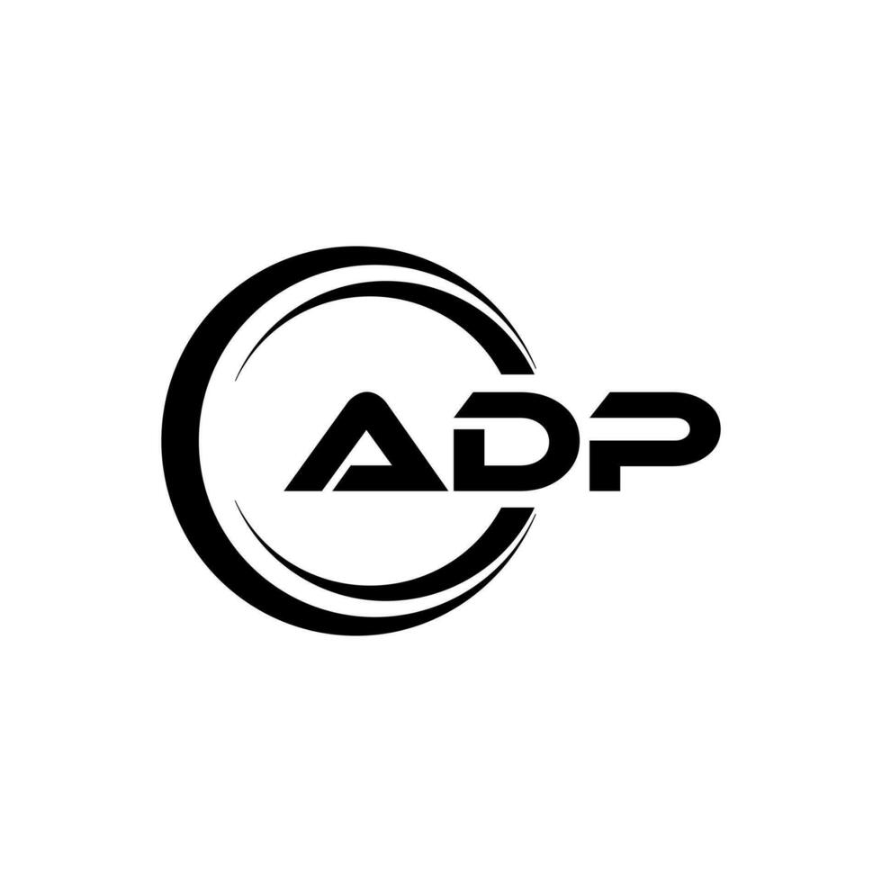 adp logo ontwerp, inspiratie voor een uniek identiteit. modern elegantie en creatief ontwerp. watermerk uw succes met de opvallend deze logo. vector