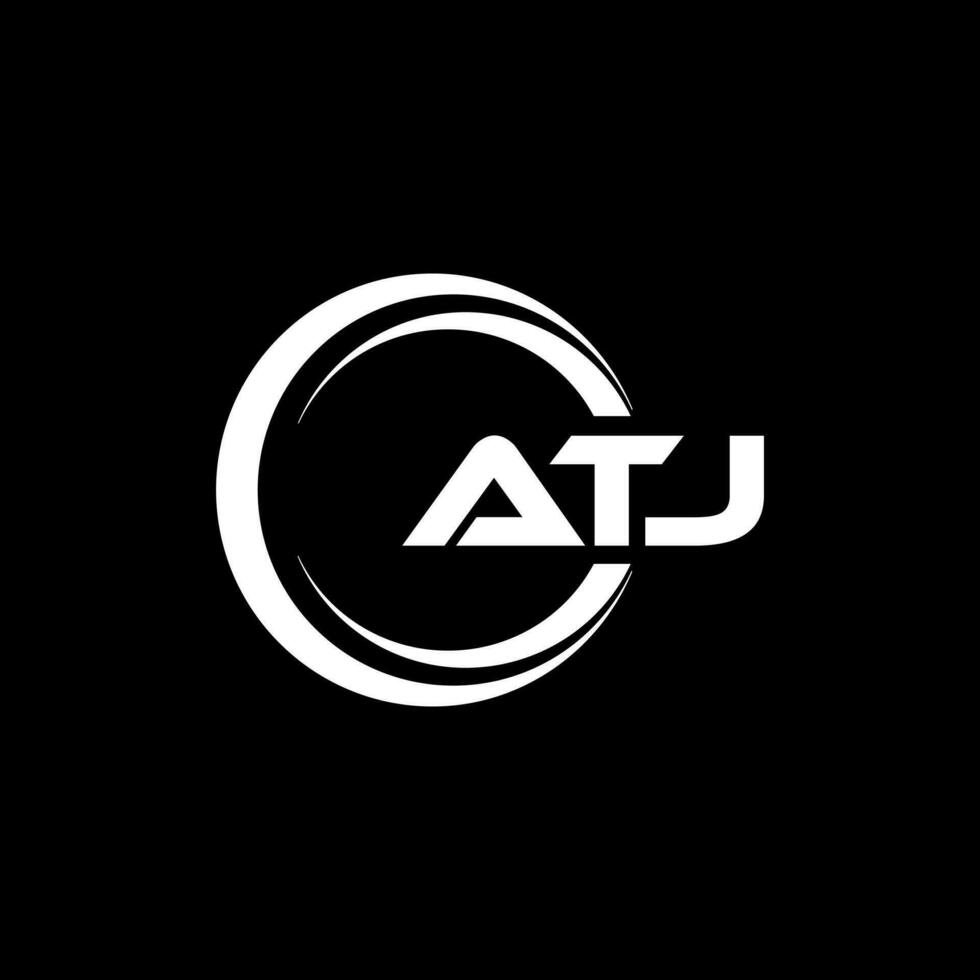 atj logo ontwerp, inspiratie voor een uniek identiteit. modern elegantie en creatief ontwerp. watermerk uw succes met de opvallend deze logo. vector