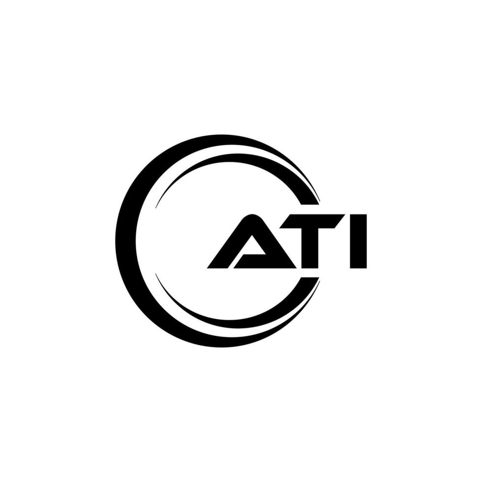 ati logo ontwerp, inspiratie voor een uniek identiteit. modern elegantie en creatief ontwerp. watermerk uw succes met de opvallend deze logo. vector