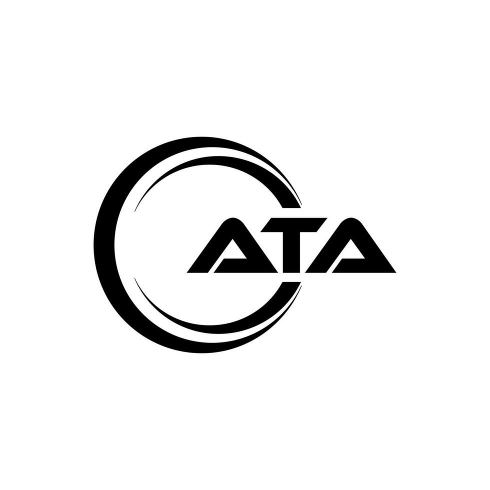 ata logo ontwerp, inspiratie voor een uniek identiteit. modern elegantie en creatief ontwerp. watermerk uw succes met de opvallend deze logo. vector