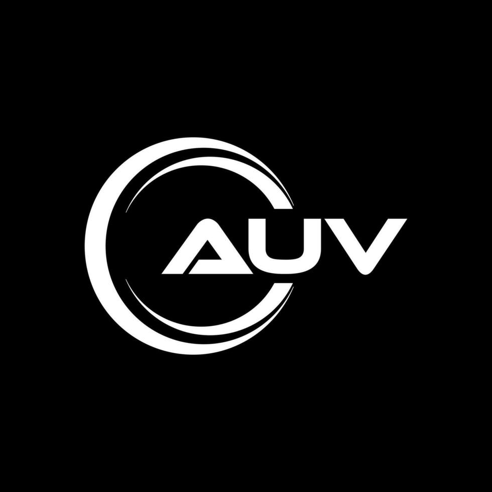 auv logo ontwerp, inspiratie voor een uniek identiteit. modern elegantie en creatief ontwerp. watermerk uw succes met de opvallend deze logo. vector