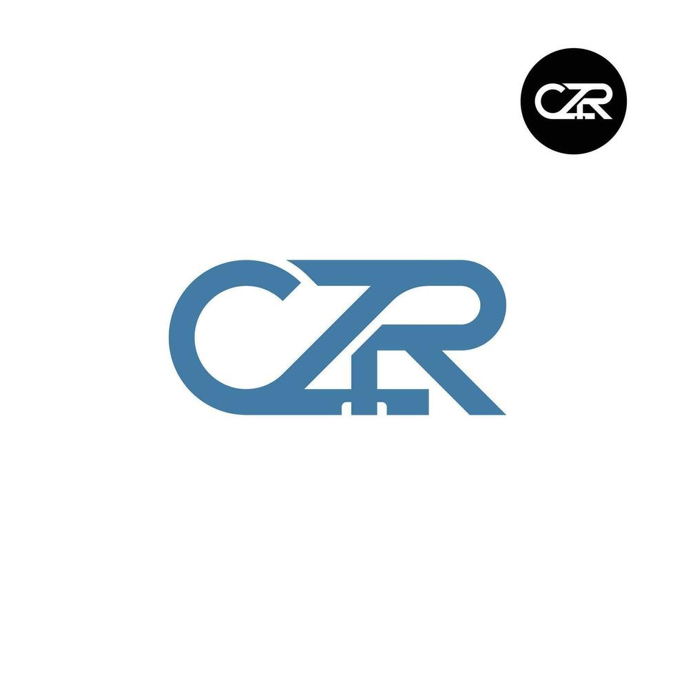 brief czr monogram logo ontwerp vector