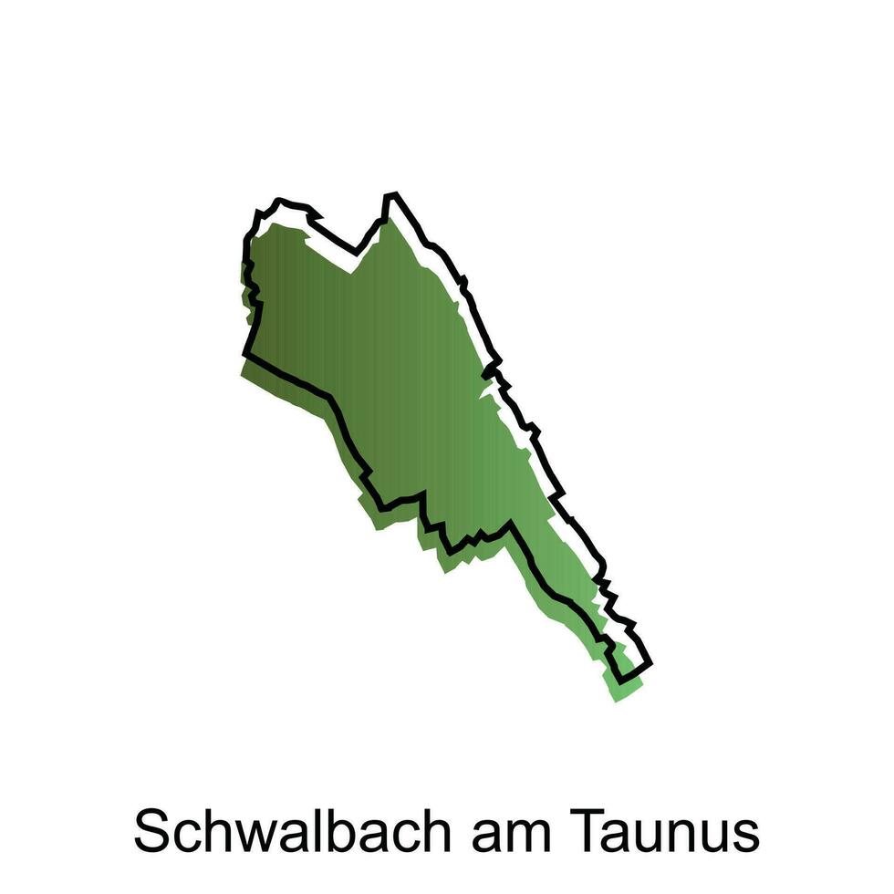 kaart stad van schwalbach ben taunus. vector kaart van de Duitse land. vector illustratie ontwerp sjabloon