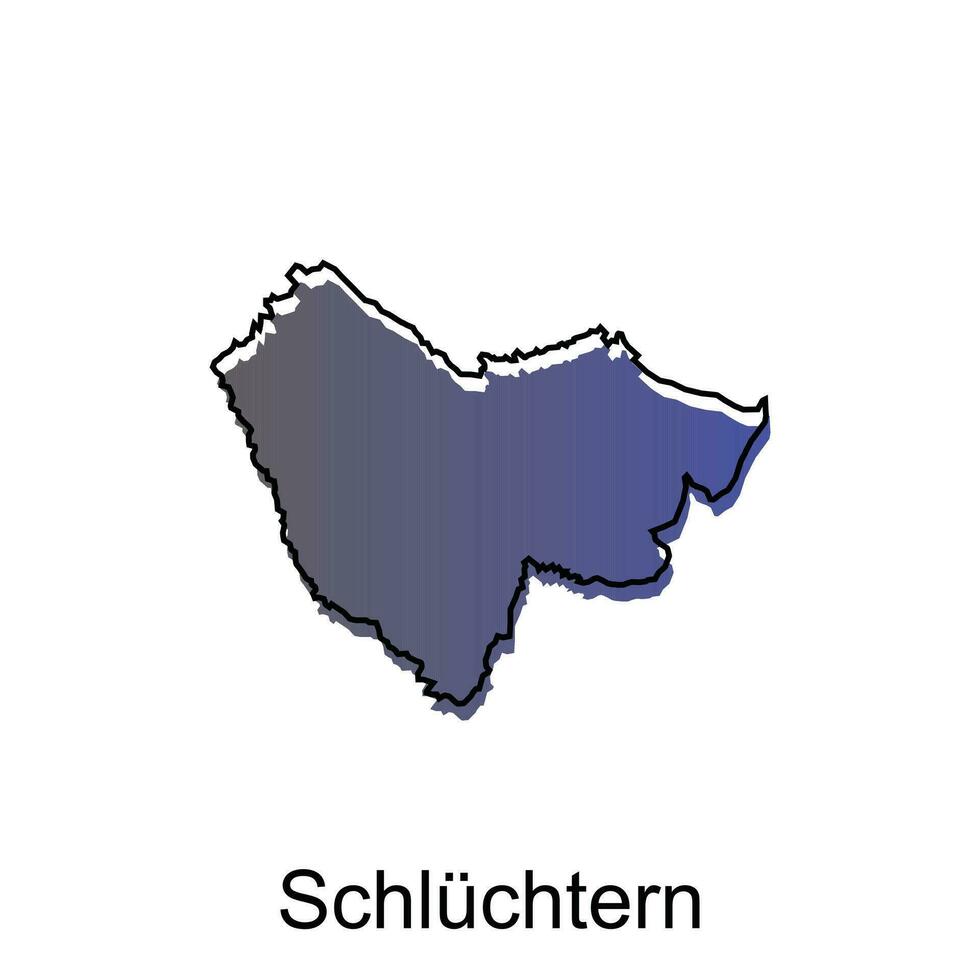 schlüchtern stad kaart illustratie. vereenvoudigd kaart van Duitsland land vector ontwerp sjabloon