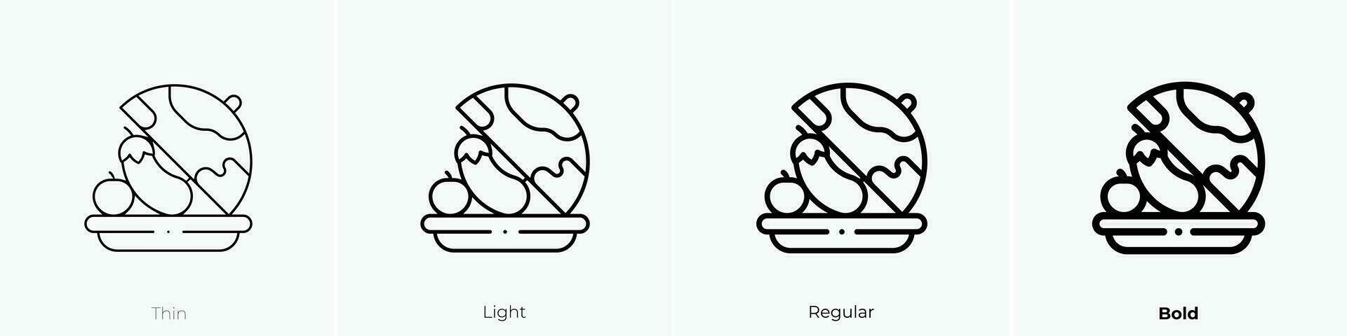 wereld vegetarisch dag icoon. dun, licht, regelmatig en stoutmoedig stijl ontwerp geïsoleerd Aan wit achtergrond vector