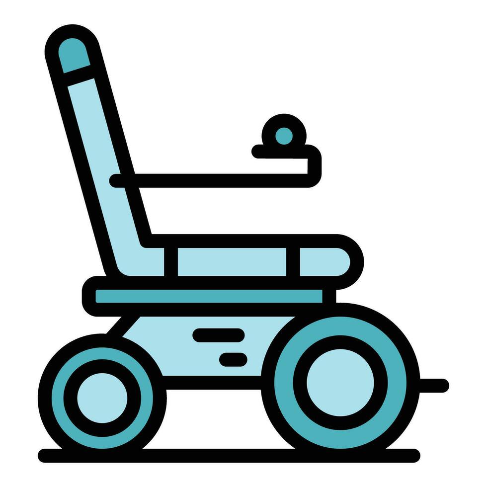elektrisch motor rolstoel icoon vector vlak