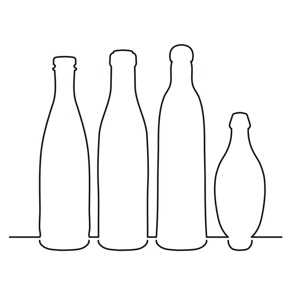 vaag beeld vorm van een glas fles silhouet. alcohol, wijn, whisky, wodka, brandewijn, cognac, bier, kwas, Champagne, likeur vector