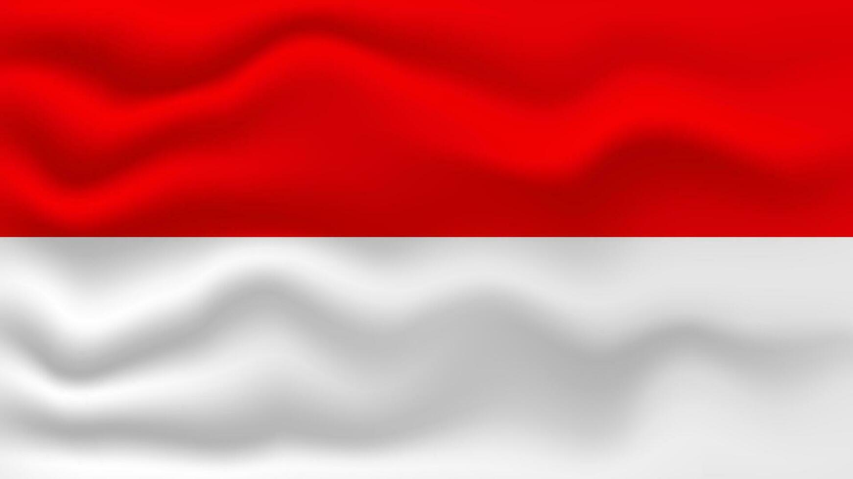 Indonesisch vlag golvend met achtergrond. vector illustratie