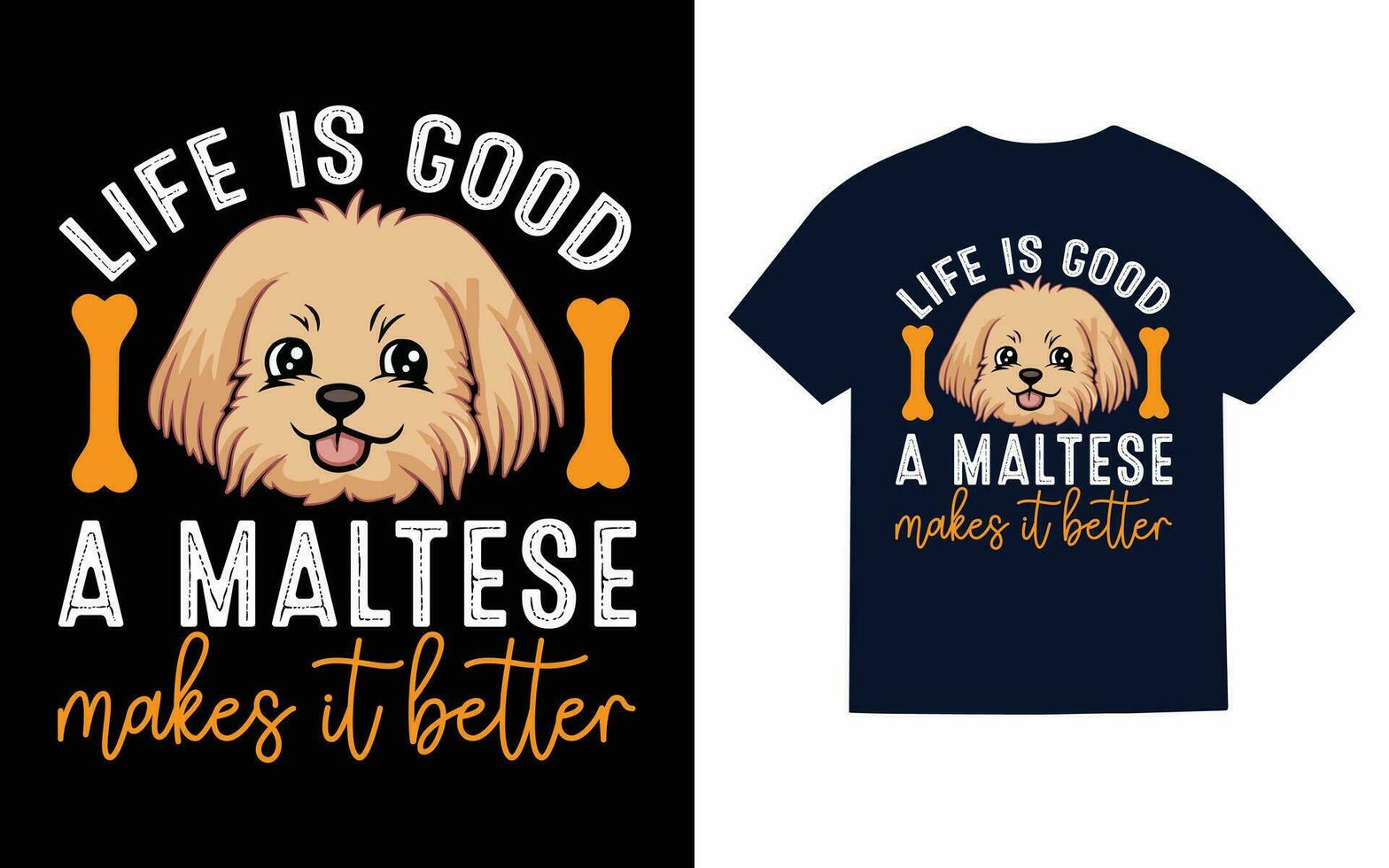 Maltees hond t-shirt ontwerp vector