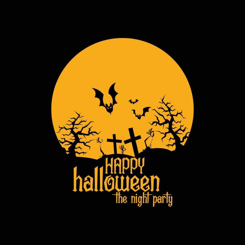 gelukkig halloween vector typografie ontwerp