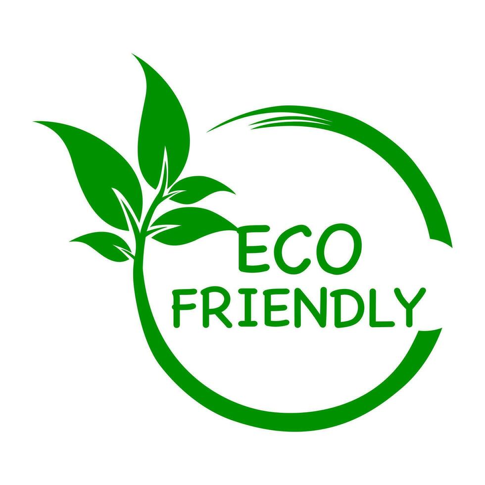 groen achtergrond eco vriendelijk vector logo of icoon, eco vriendelijk logo
