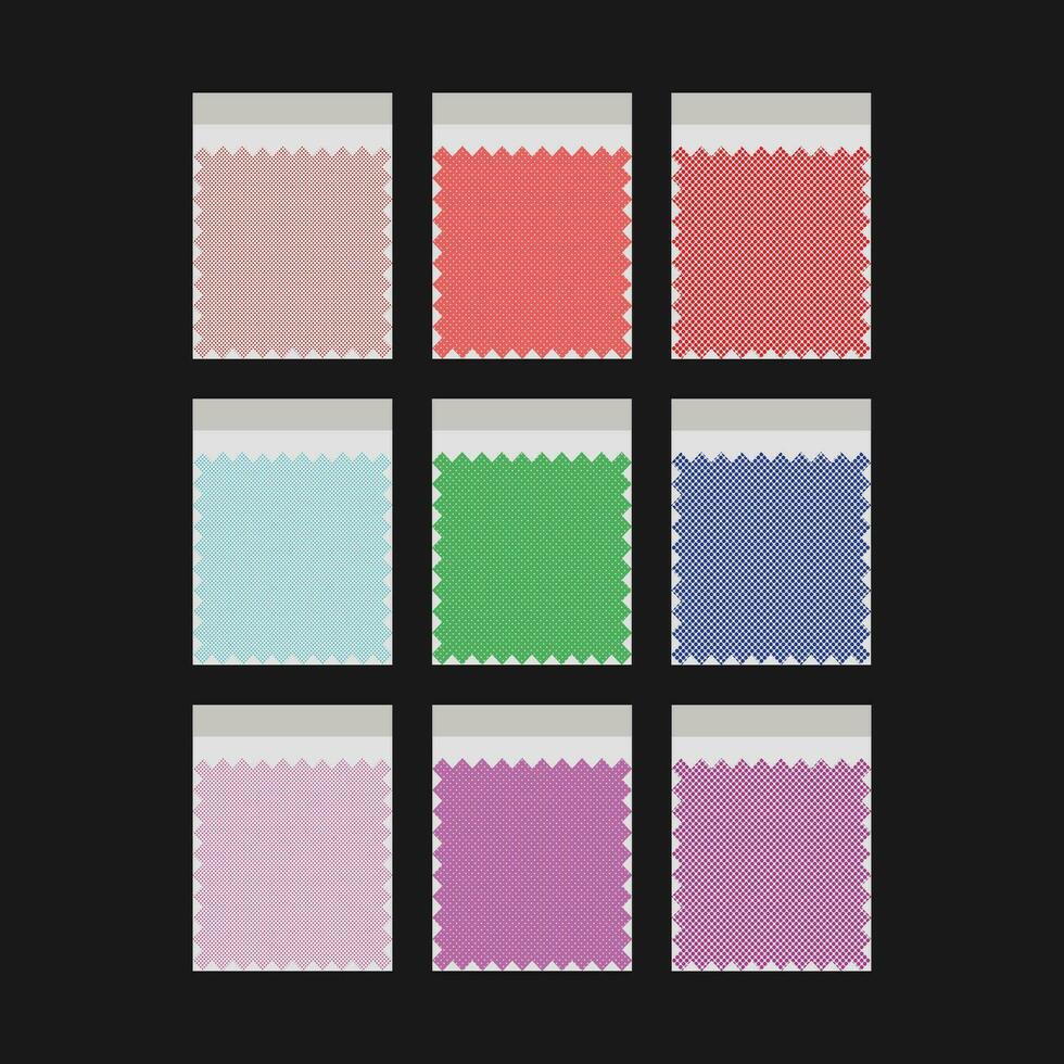 vector illustratie met strepen en meetkundig palet in verschillend kleuren