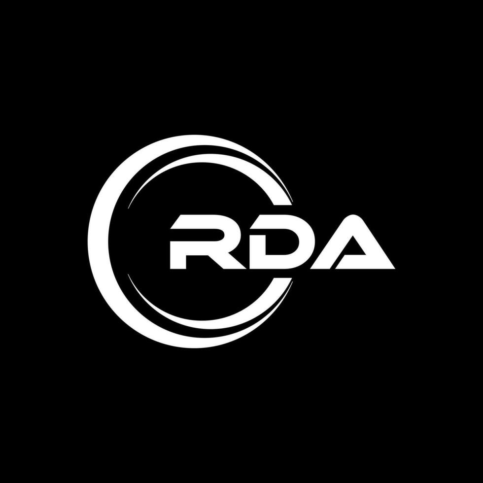 rda logo ontwerp, inspiratie voor een uniek identiteit. modern elegantie en creatief ontwerp. watermerk uw succes met de opvallend deze logo. vector