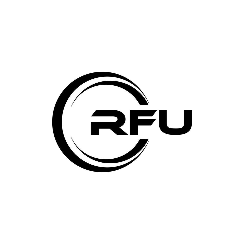 rfu logo ontwerp, inspiratie voor een uniek identiteit. modern elegantie en creatief ontwerp. watermerk uw succes met de opvallend deze logo. vector