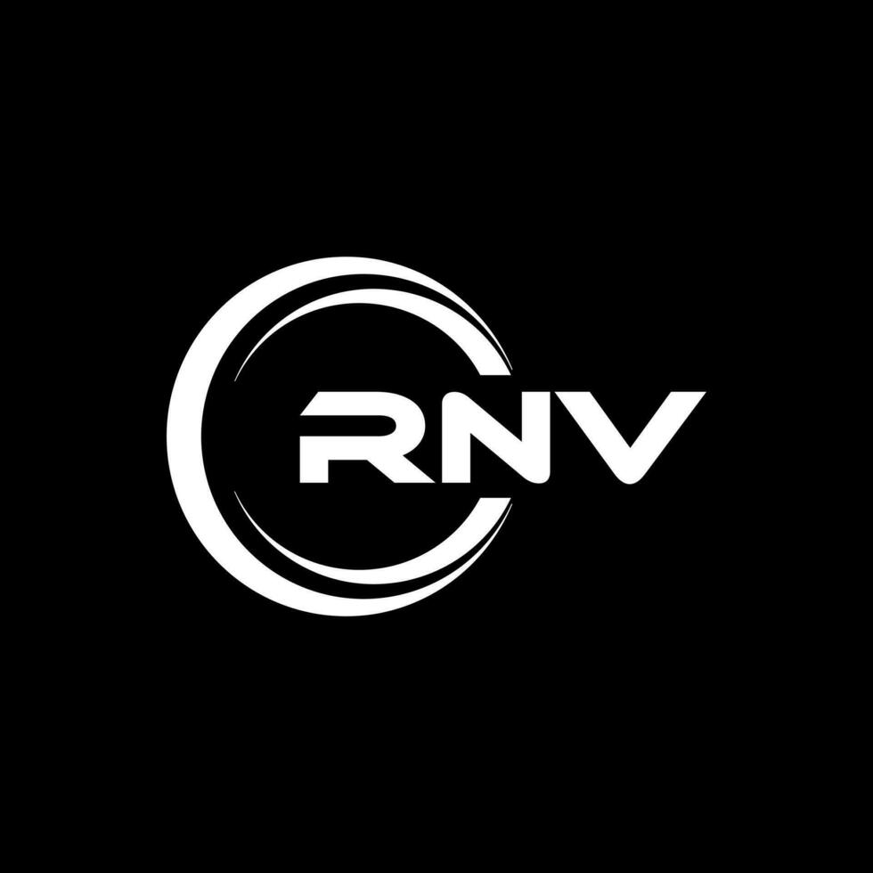 rnv logo ontwerp, inspiratie voor een uniek identiteit. modern elegantie en creatief ontwerp. watermerk uw succes met de opvallend deze logo. vector
