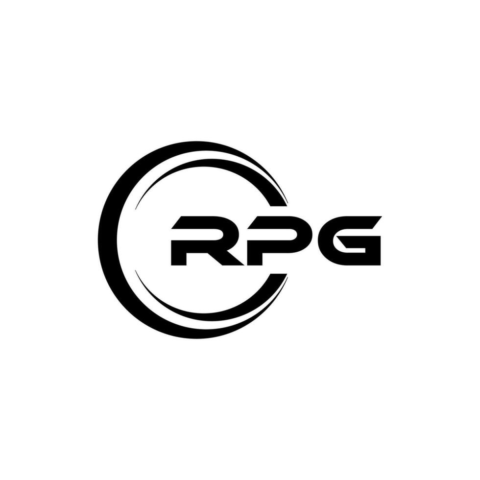 rpg logo ontwerp, inspiratie voor een uniek identiteit. modern elegantie en creatief ontwerp. watermerk uw succes met de opvallend deze logo. vector