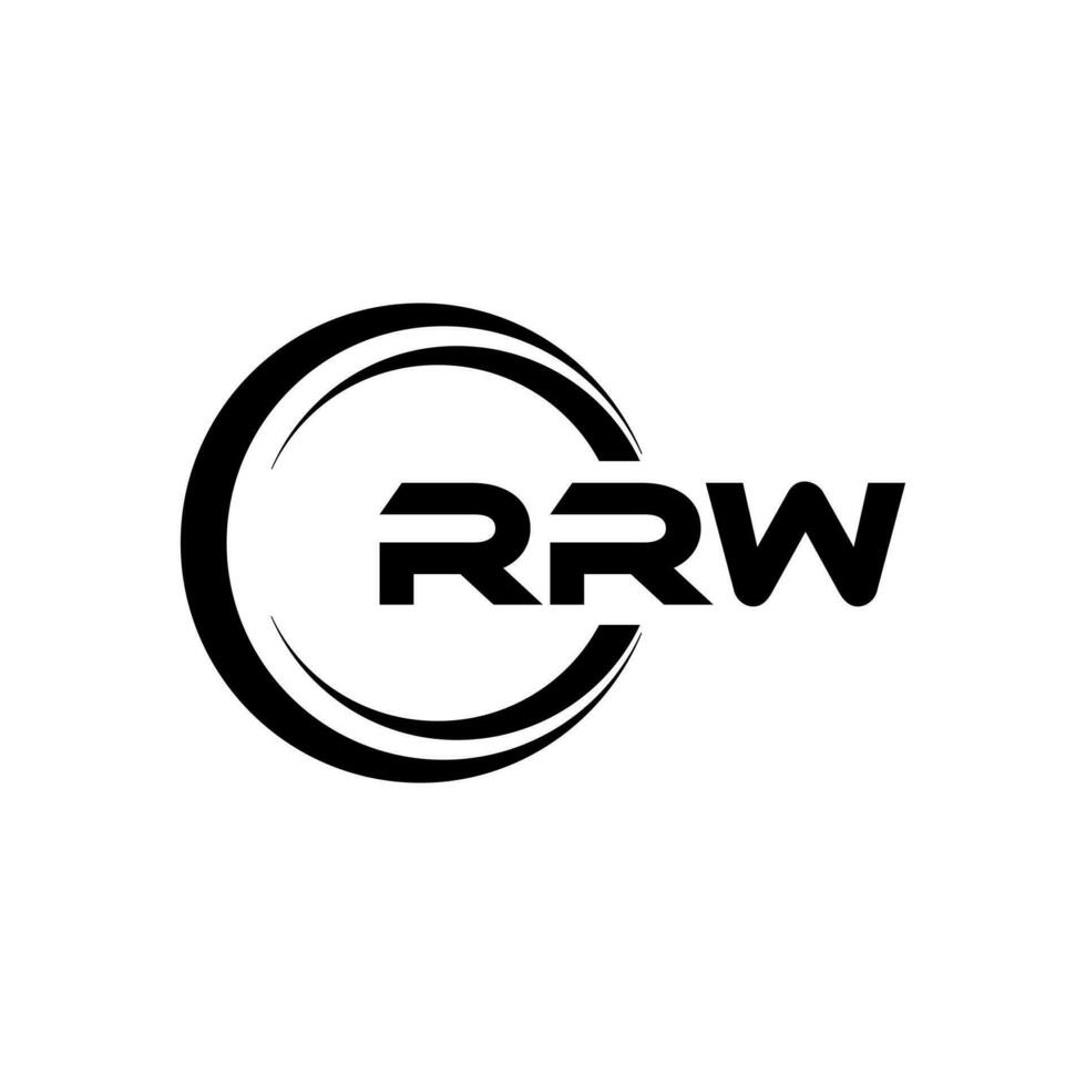 rrw logo ontwerp, inspiratie voor een uniek identiteit. modern elegantie en creatief ontwerp. watermerk uw succes met de opvallend deze logo. vector