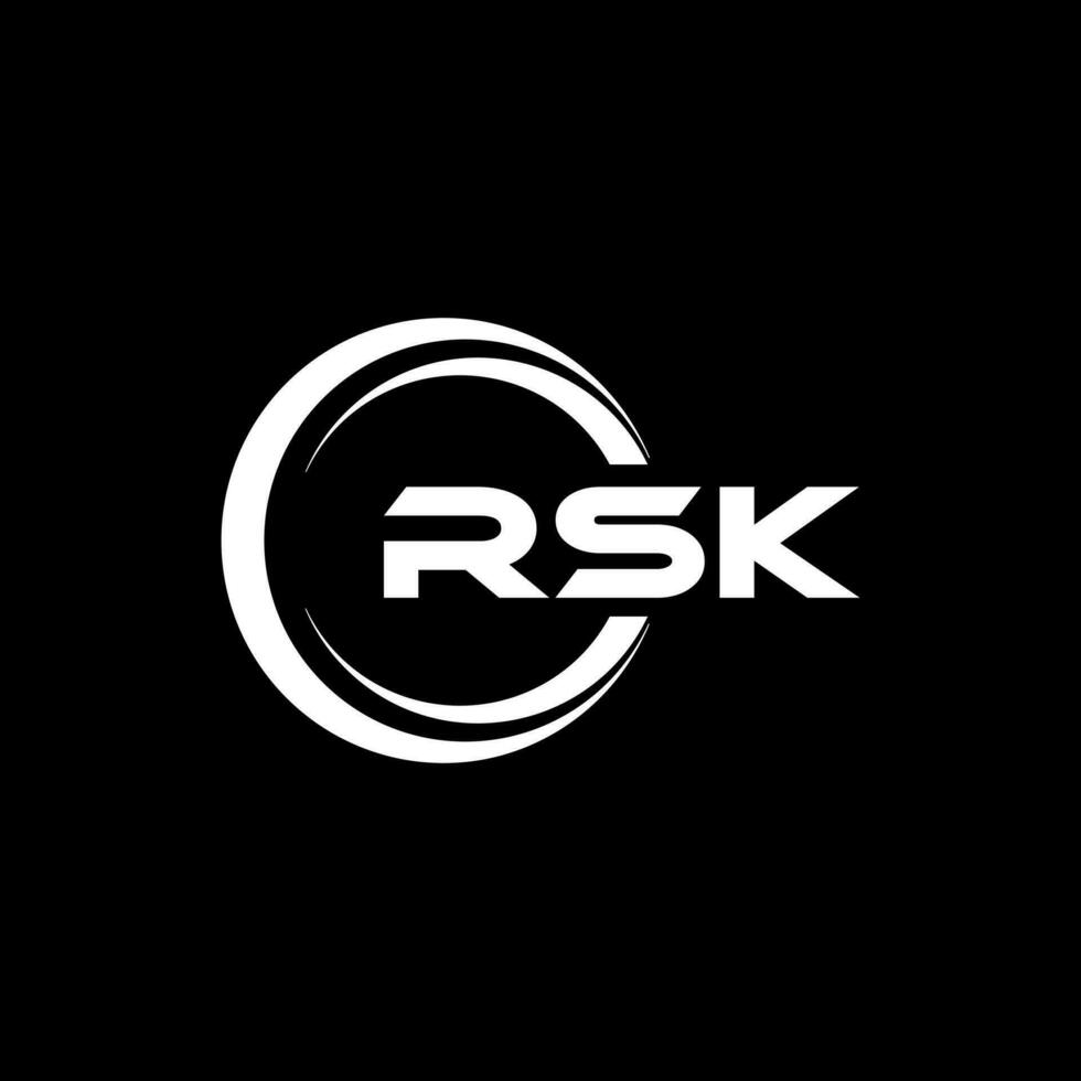 rsk logo ontwerp, inspiratie voor een uniek identiteit. modern elegantie en creatief ontwerp. watermerk uw succes met de opvallend deze logo. vector