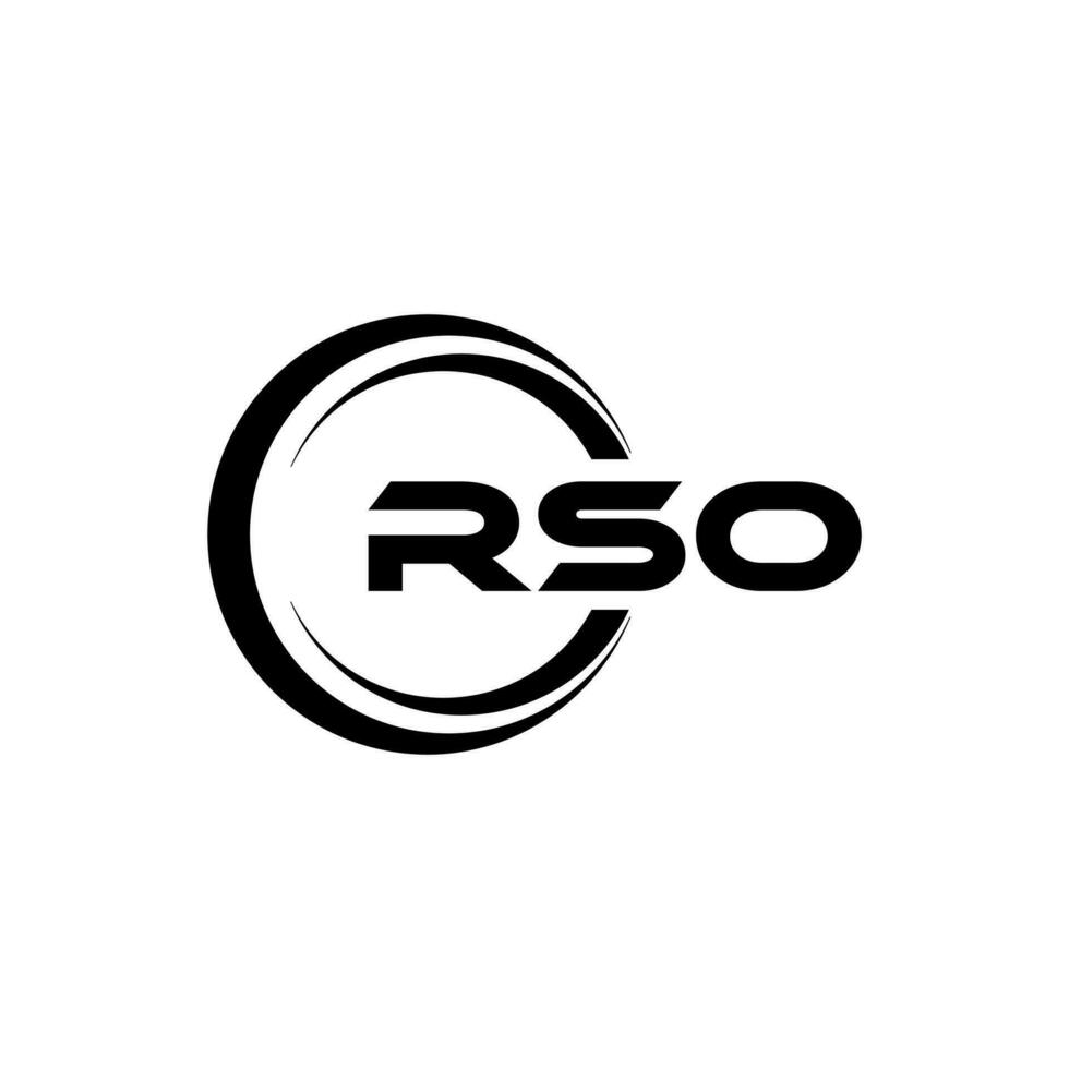 rso logo ontwerp, inspiratie voor een uniek identiteit. modern elegantie en creatief ontwerp. watermerk uw succes met de opvallend deze logo. vector