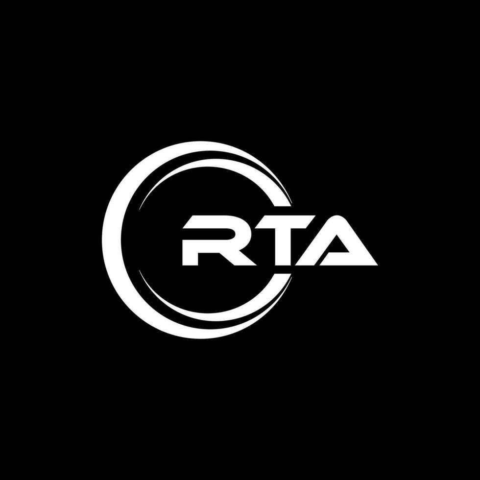 rta logo ontwerp, inspiratie voor een uniek identiteit. modern elegantie en creatief ontwerp. watermerk uw succes met de opvallend deze logo. vector