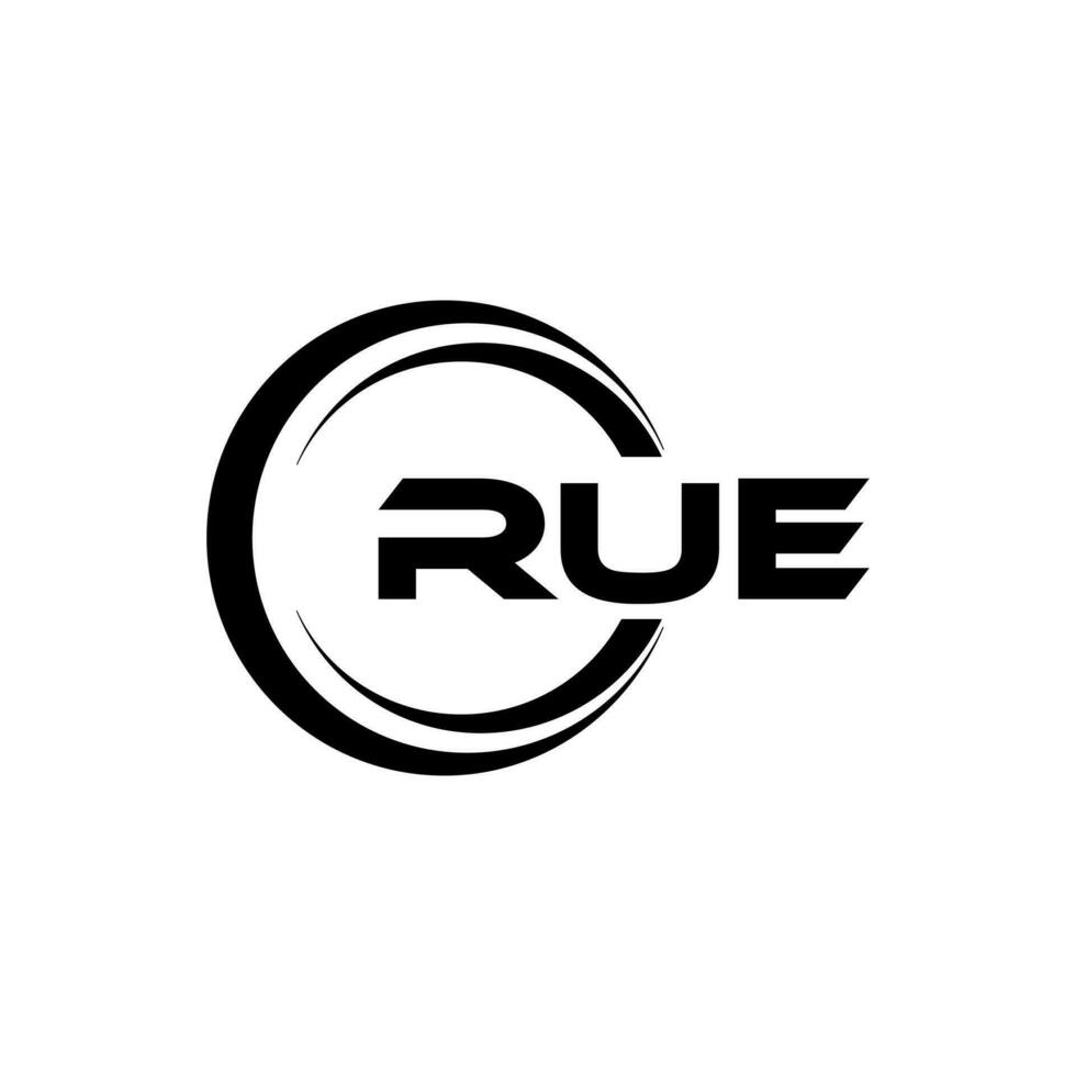 rue logo ontwerp, inspiratie voor een uniek identiteit. modern elegantie en creatief ontwerp. watermerk uw succes met de opvallend deze logo. vector