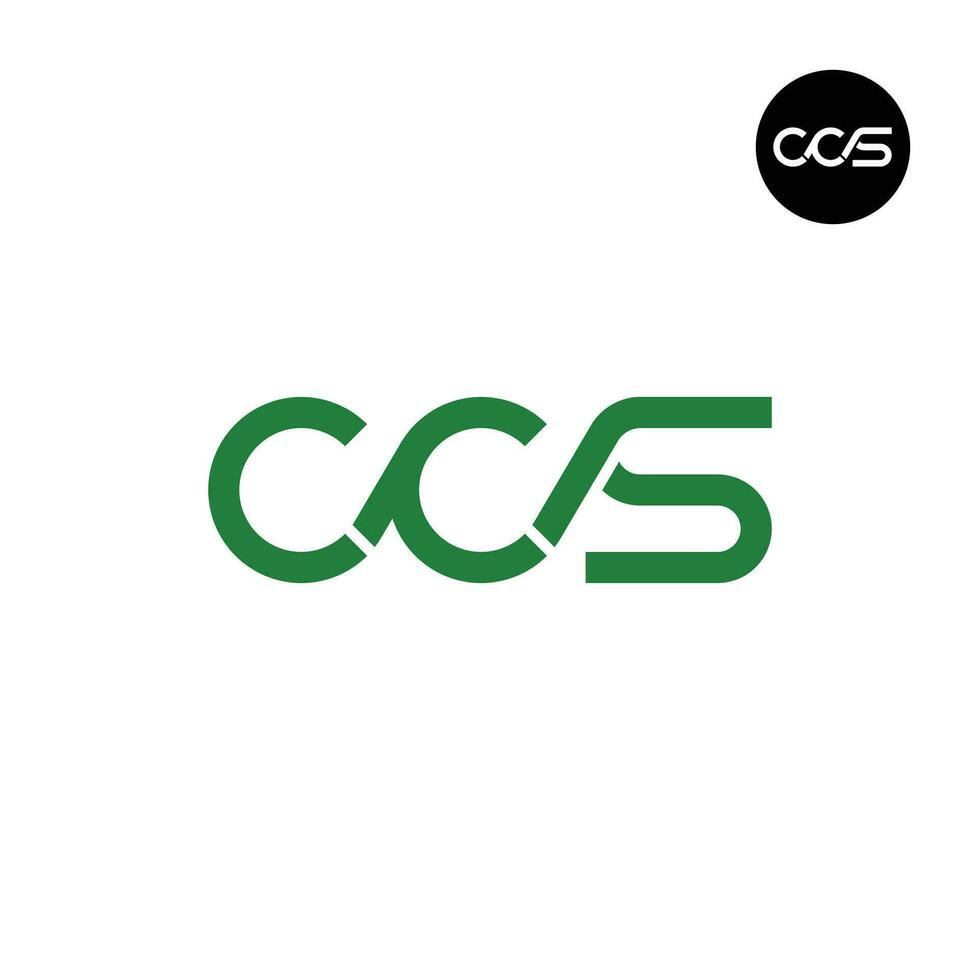 brief ccs monogram logo ontwerp vector