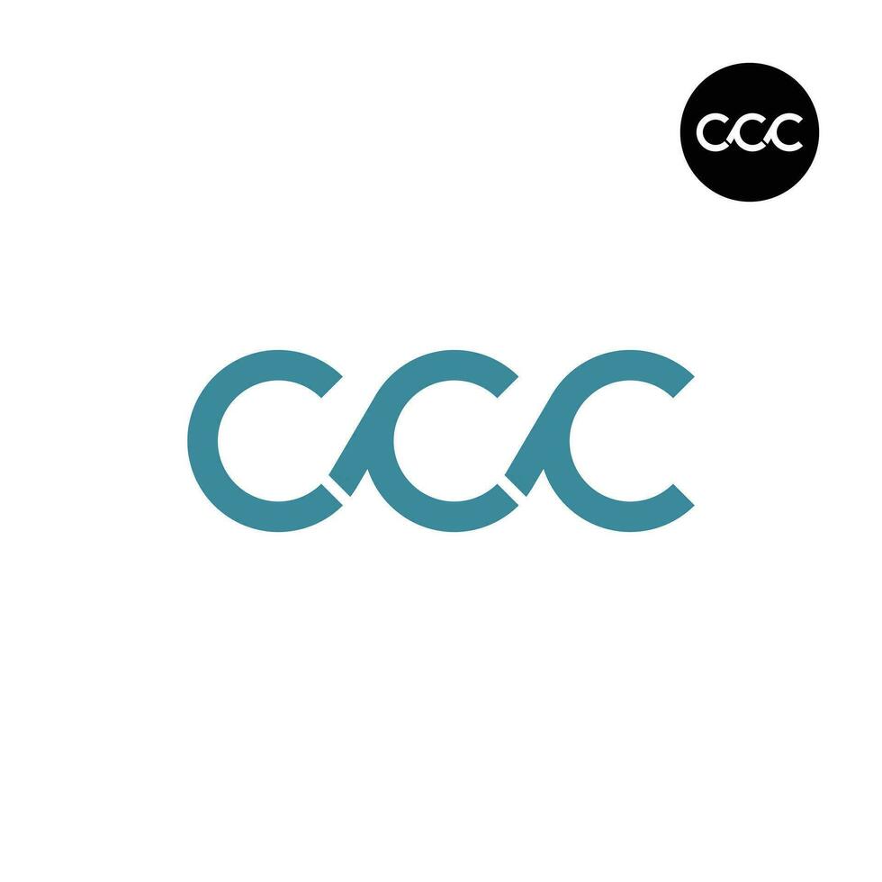 brief ccc monogram logo ontwerp vector