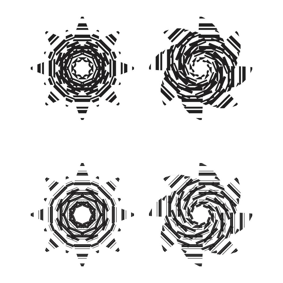 cirkel decoratief ontwerp instellen vector