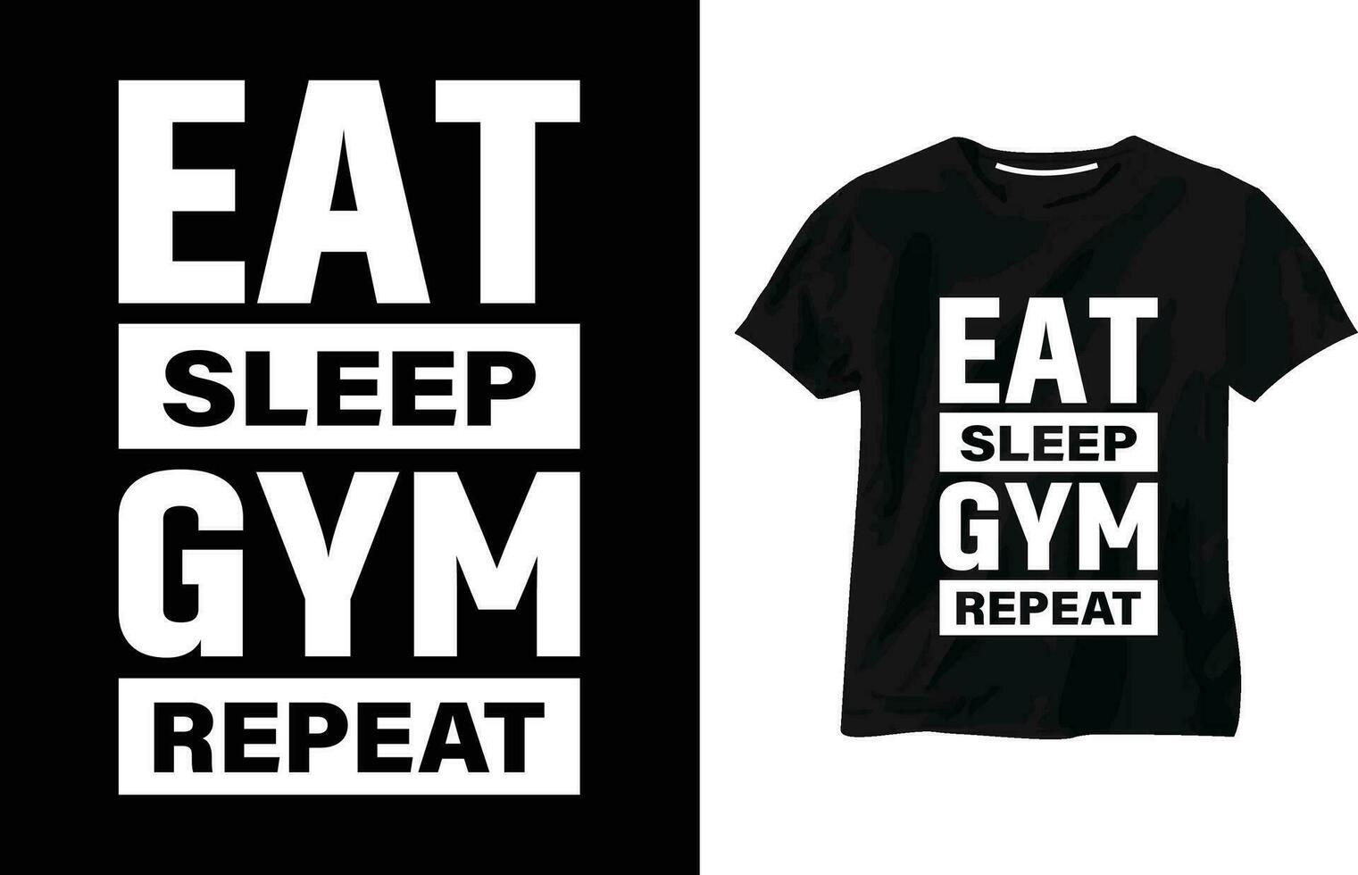 eten slaap Sportschool herhaling typografie t-shirt, Sportschool geschiktheid dagelijks leven, trainer retro t-shirt, gymnastiek t-shirt, training inspirerend poster, t-shirt ontwerp vector