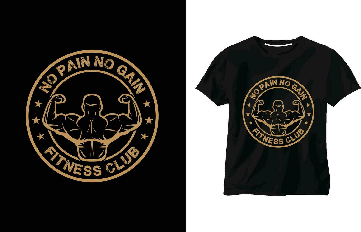 Nee pijn Nee krijgen geschiktheid club t-shirt, bodybuilder logo, training, geschiktheid Sportschool, geschiktheid club t-shirt ontwerp, modern inspirerend citaten t-shirt vector