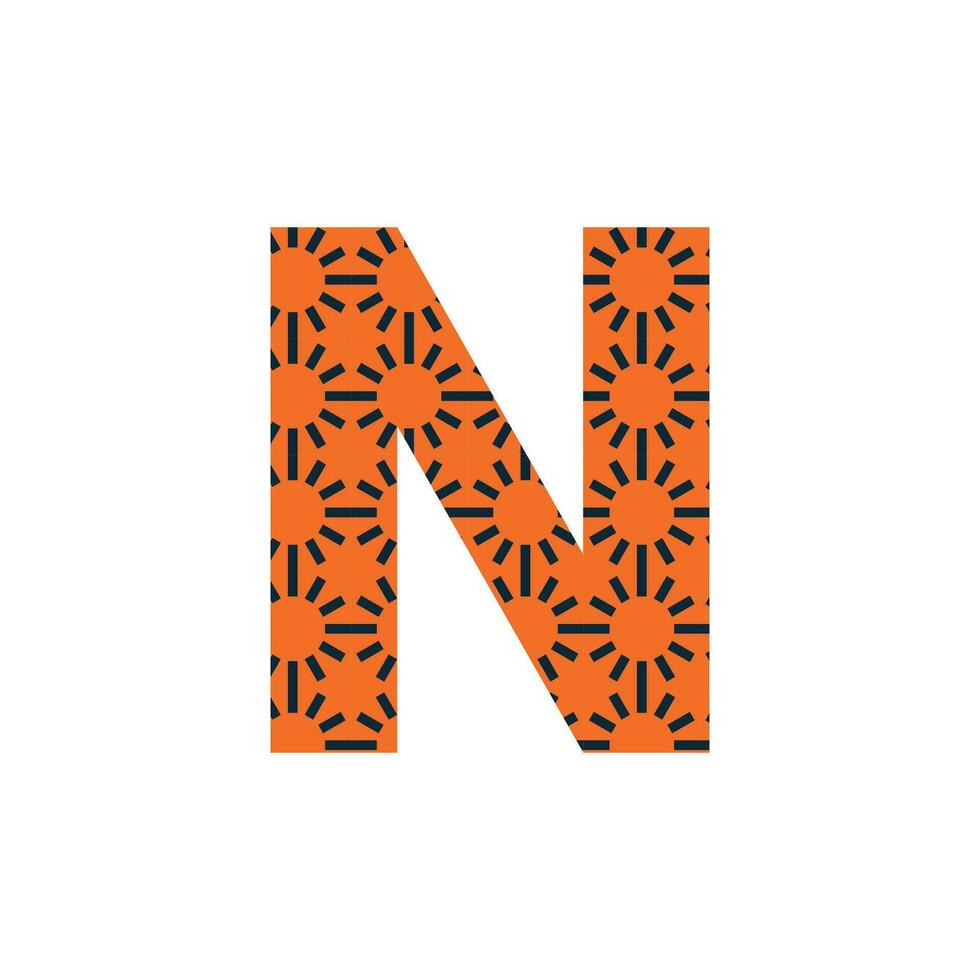 n brief logo of n tekst logo en n woord logo ontwerp. vector