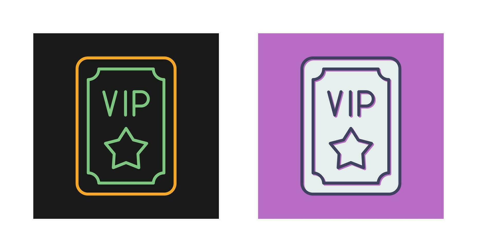 vip voorbij gaan aan vector icoon