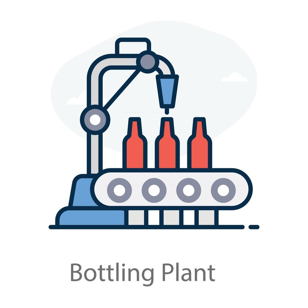 transportband voor bottelarij vector