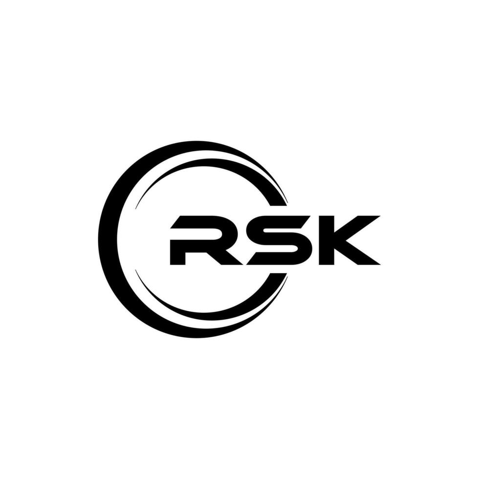 rsk logo ontwerp, inspiratie voor een uniek identiteit. modern elegantie en creatief ontwerp. watermerk uw succes met de opvallend deze logo. vector