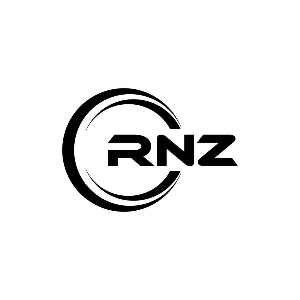 rnz logo ontwerp, inspiratie voor een uniek identiteit. modern elegantie en creatief ontwerp. watermerk uw succes met de opvallend deze logo. vector