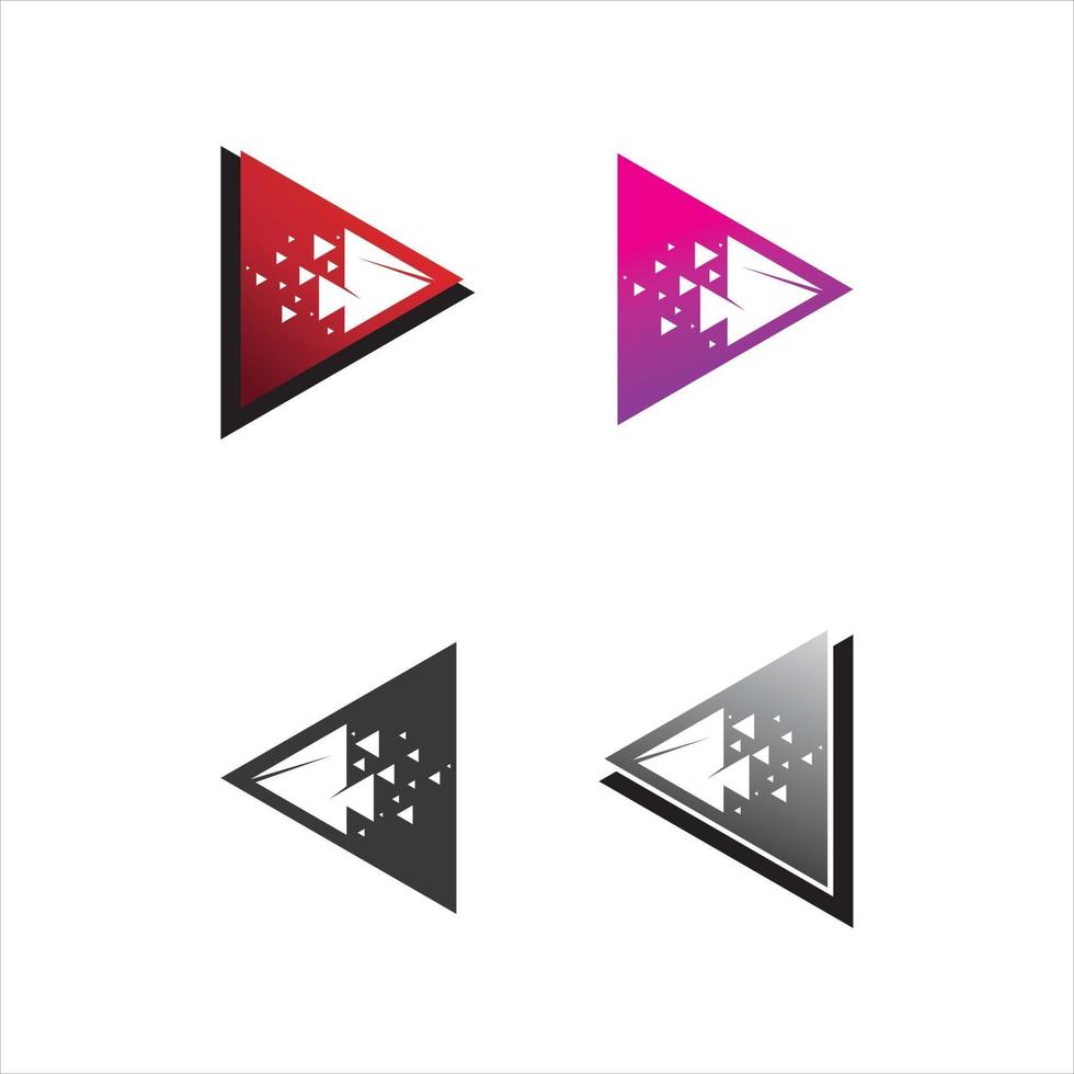 pijl vector illustratie pictogram logo voor spel en zaken set