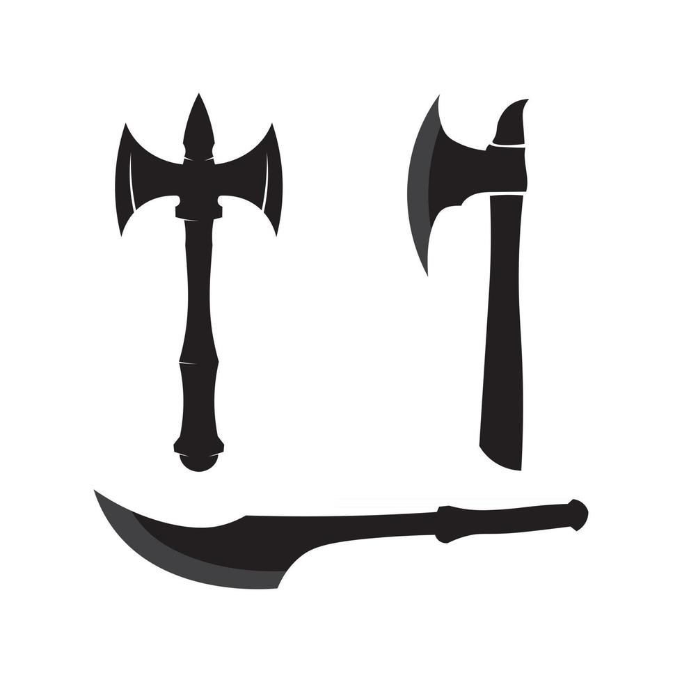 mes en kruiszwaarden, sabel en mes logo pictogram plat eenvoudig vector symbool en bonuspictogram