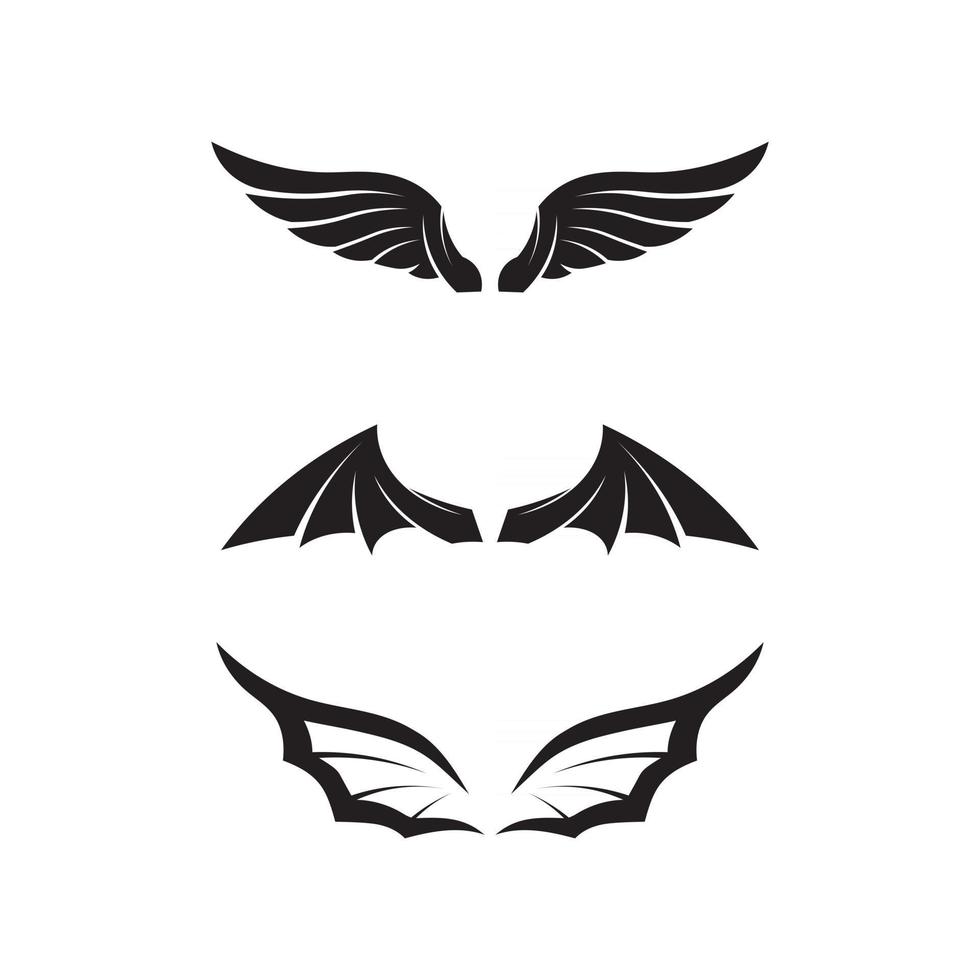 zwart vleugeldier vleermuis en vogel adelaar valk logo symbool voor een professionele ontwerper vector