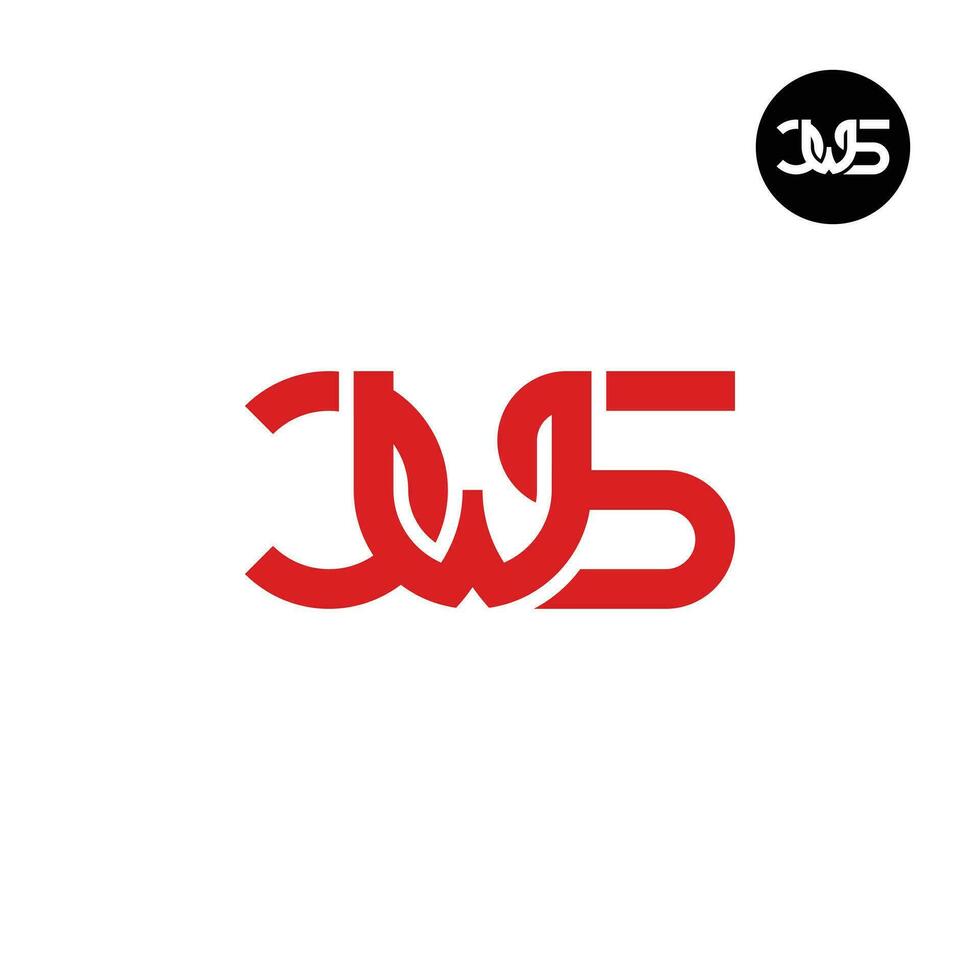 brief cws monogram logo ontwerp vector