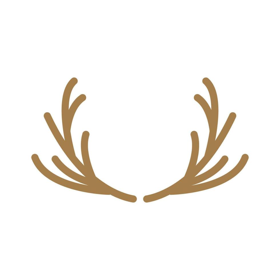 hert toeter logo ontwerp toeter dier illustratie minimalistische gemakkelijk symbool icoon vector