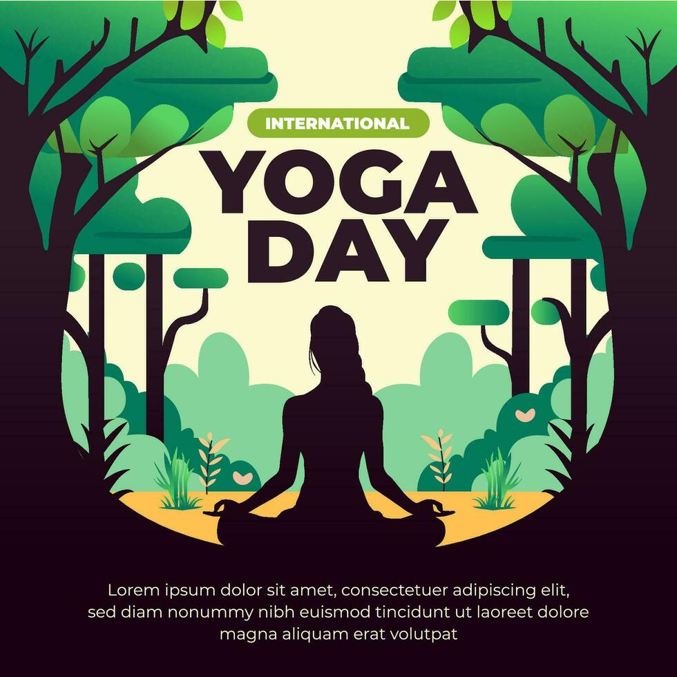 internationale yoga dag illustratie vector