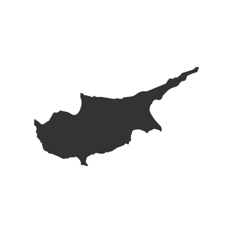 Cyprus eiland kaart icoon vector