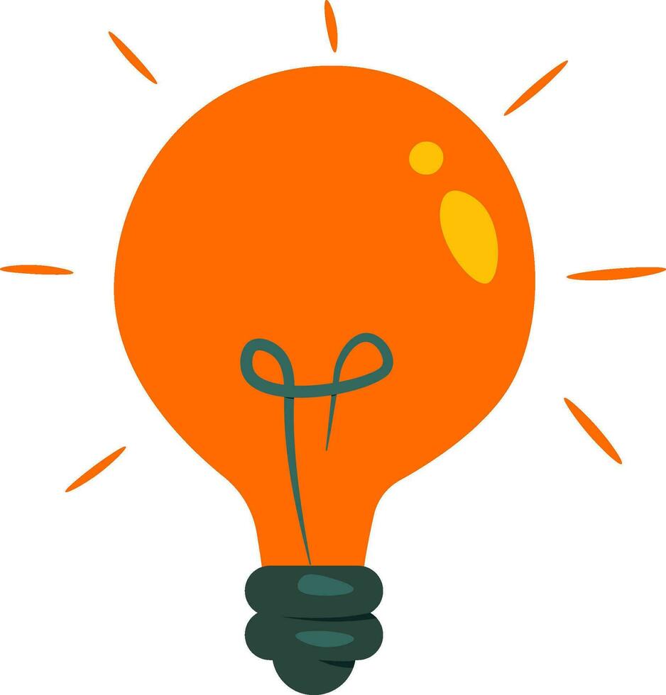 licht lamp vlak illustratie, vol kleur icoon vector
