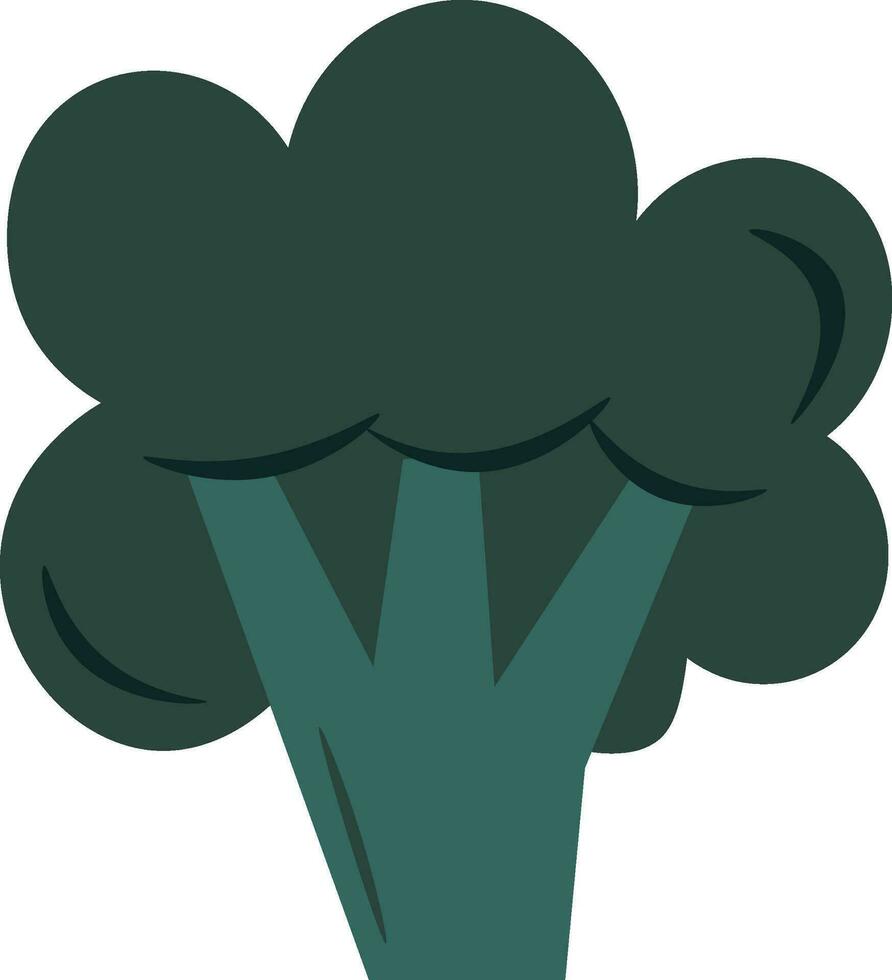 broccoli vlak illustratie, vol kleur icoon vector