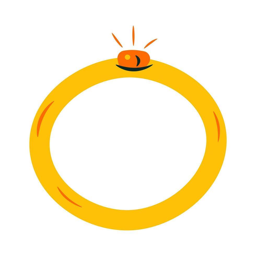 ring vlak illustratie, vol kleur icoon vector