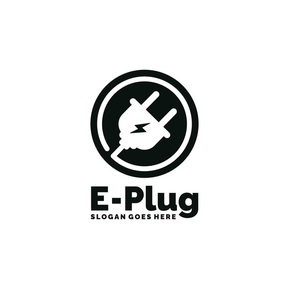 elektrisch plug logo ontwerp vector illustratie