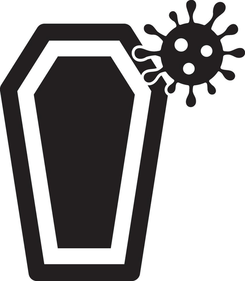 corona virus dood icoon vector